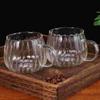 2 Pcs Glass Pumpkin Cups Fall Mug Halloween Mugs Coffee Chocolate Syrup Drinking Office