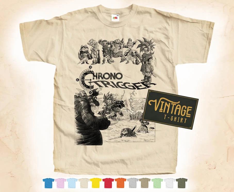 

Черная печать CHRONO TRIGGER v2 Футболка Винтажный плакат 12 цветов S-5XL M