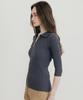 SSIN AND LEE (W) Lounge Half Knit Polo Shirt Charcoal