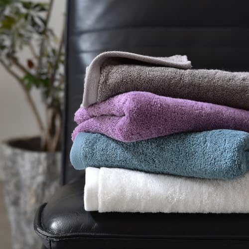 Tramparan Imabari Towel Face Towel 3-Piece Set, Luxe, Made in Japan, Thick, Hotel-Quality, Absorbent, 100% Cotton (Green, Cocoa Brown, Purple)