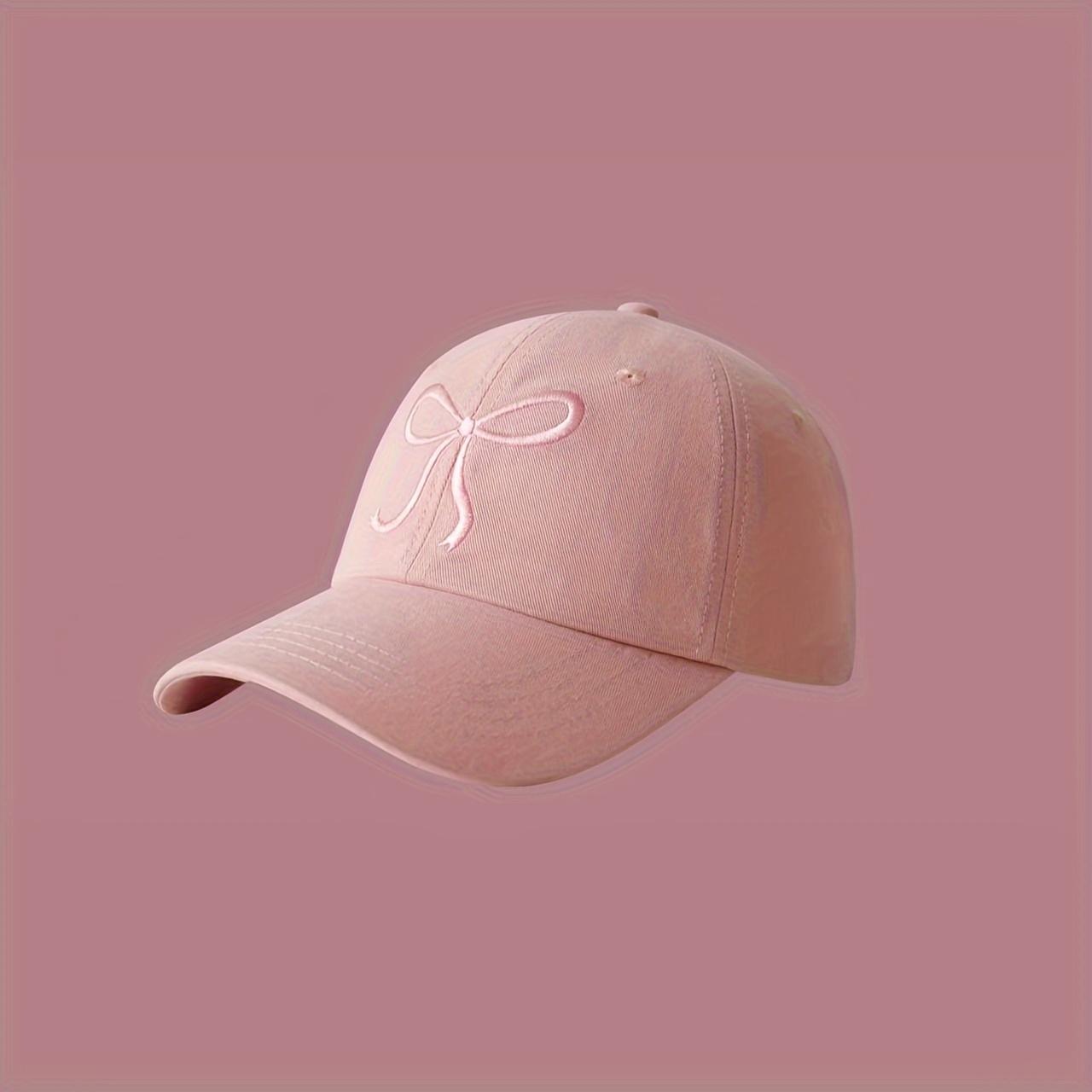 

Lightweight Polyester Adjustable Baseball Cap - Cute Bowknot Dad Hat with Soft Top - Available in Multicolor for Casual Wear Adjustable розовый