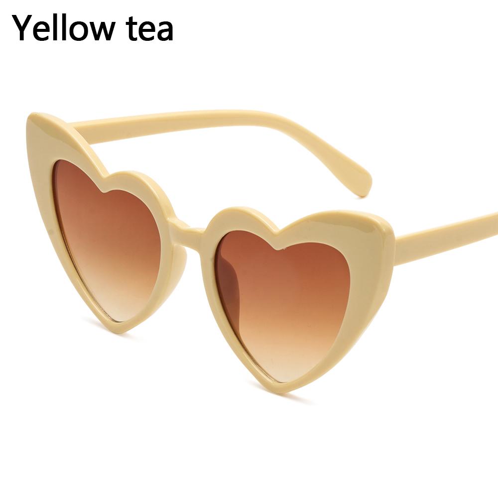 Fashion Heart-Shaped Sunglasses for Women Summer UV400 Sun Glasses Brand Design Love Heart Shades Trendy Street Snap Eyewear