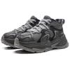 Li Ning Starry WNTR Minimalist Comfortable Wear-Resistant Shock Absorbing Mid-Top Casual Shoes Women Casual Shoes Gray Black AGCV392-1