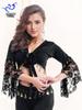 Belly Dance Lace Top with Flared Sleeves and Tassels for Performances
