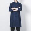 2017 Plus Size Men's Mid-Length Cotton Linen Frog Button Hanfu Jacket