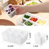 Scallion Preservation Box Plastic Fridge Fresh-Keeping Container with Lid and 6 Grids Draining Crisper Portable Divided Fruit