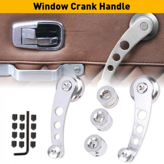 2x Алюминиевая ручная ручка стеклоподъемника для автомобиля Грузовик Пикап Серебристая США