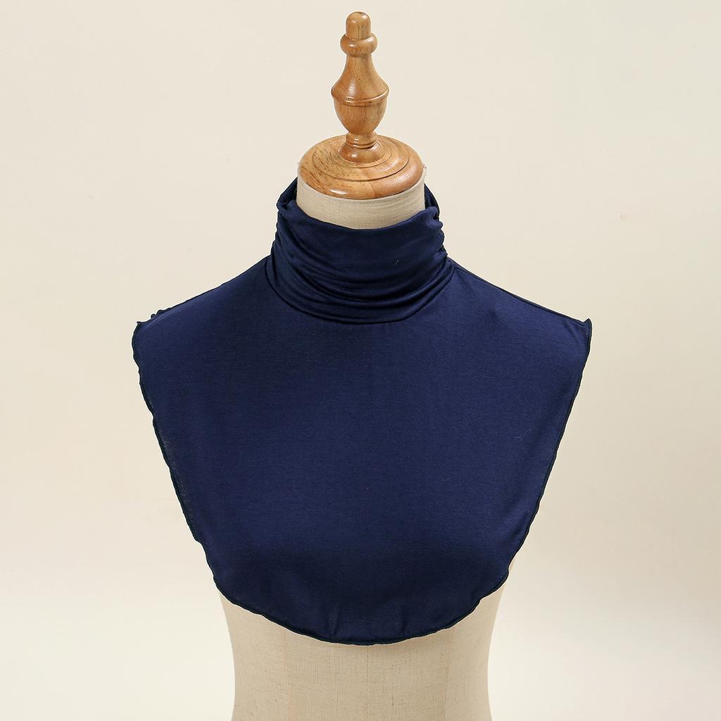 Soft Cotton Modal Inner Neck Cover Solid Color False Collar For Woman Mock Neck Half Top Detachable Collars Neck Free Size