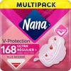 Serviettes Hygiéniques - NANA - Ultra Régulier Plus - 168 Serviettes - Ailettes - Absorption Rapide