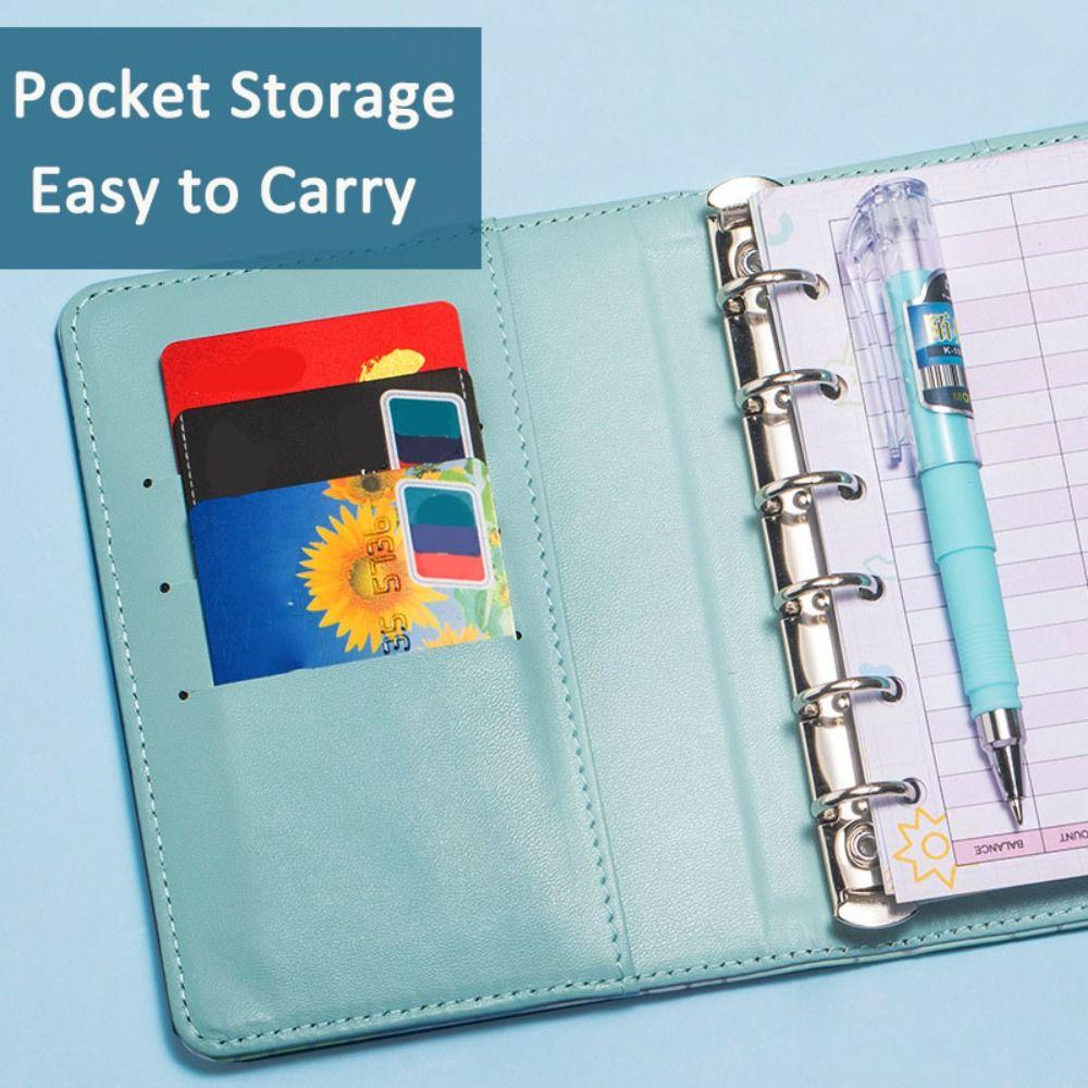 A7 Money Savings Challenges PU Leather Budget Planner Notebook Money Saving