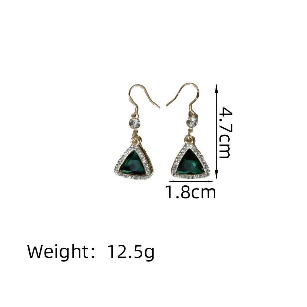 925 Crystal Petal Earrings Niche Design Cold Wind Versatile Temperament Stud Earrings Exquisite Earrings