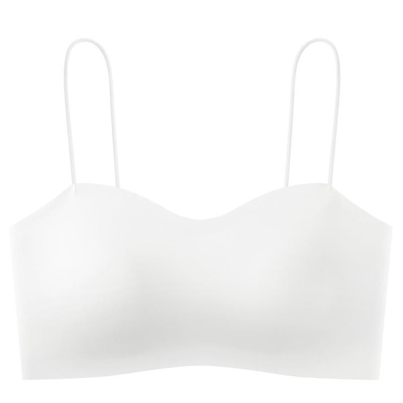 Hot Sale Women's Seamless Wire-Free Push-Up Bandeau Bra with Thin Straps & Beautiful Back Design