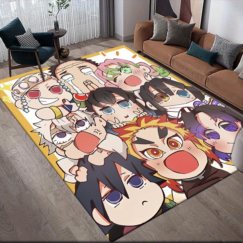 

Demon Slayer Cute Style Square Area Rug, Non-Slip Floor Mat for Home Decor, Perfect Gift for Fans 60x90cm