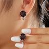 Bolaijewelry Natürliche Mosambik-Granat-Ohrringe aus 925er-Sterlingsilber für Damen, Jahrestag, Bankett, edlen Schmuck