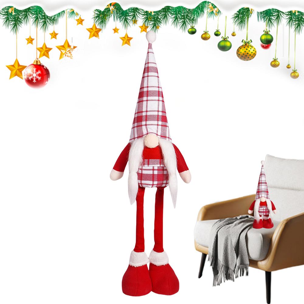 

Різдвяні прикраси гноми Безликий гном Настільний стоячий гном Іграшка з телескопічними ногами Для малюків хлопчиків дівчаток Різдво