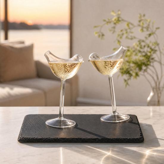 Nostalgie Bird Cocktail Glass, with Stable Base, 150ml Capacity Drinking Elegant And Versatile Wine Glass for Party Wedding