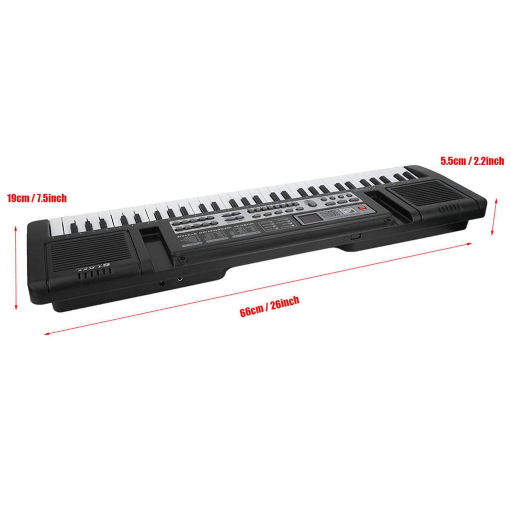 61 Keys Portable Electronic Organ Children Digital Keyboard with Microphone Music Toy