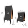 Asmix Asuka A-Type Blackboard, Double-Sided, Medium, BB044, Natural Wood Frame, Chalk, Markers, and Magnets