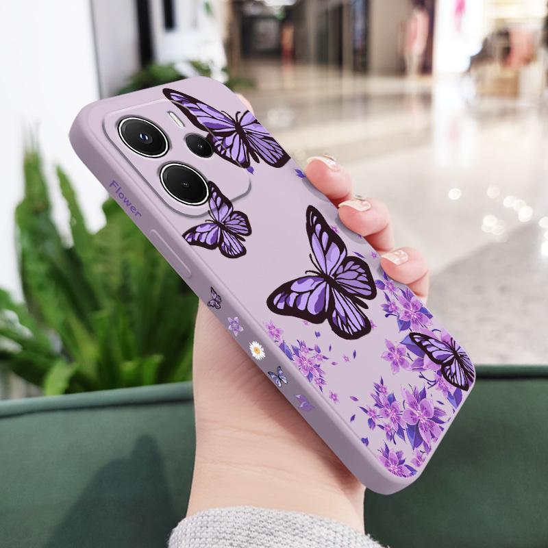 Dreamy Butterfly Phone Case For Xiaomi Redmi Note 14 13 12 12S 11 11S 10 10S Pro Plus 15 15C 14C 4G 5G Silicone Cover