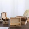 Vintage Jewelry Wood Storage Box Rectangular Jewelry Organizer Simple Storage Container Dust Resistant With Lock Storage Box