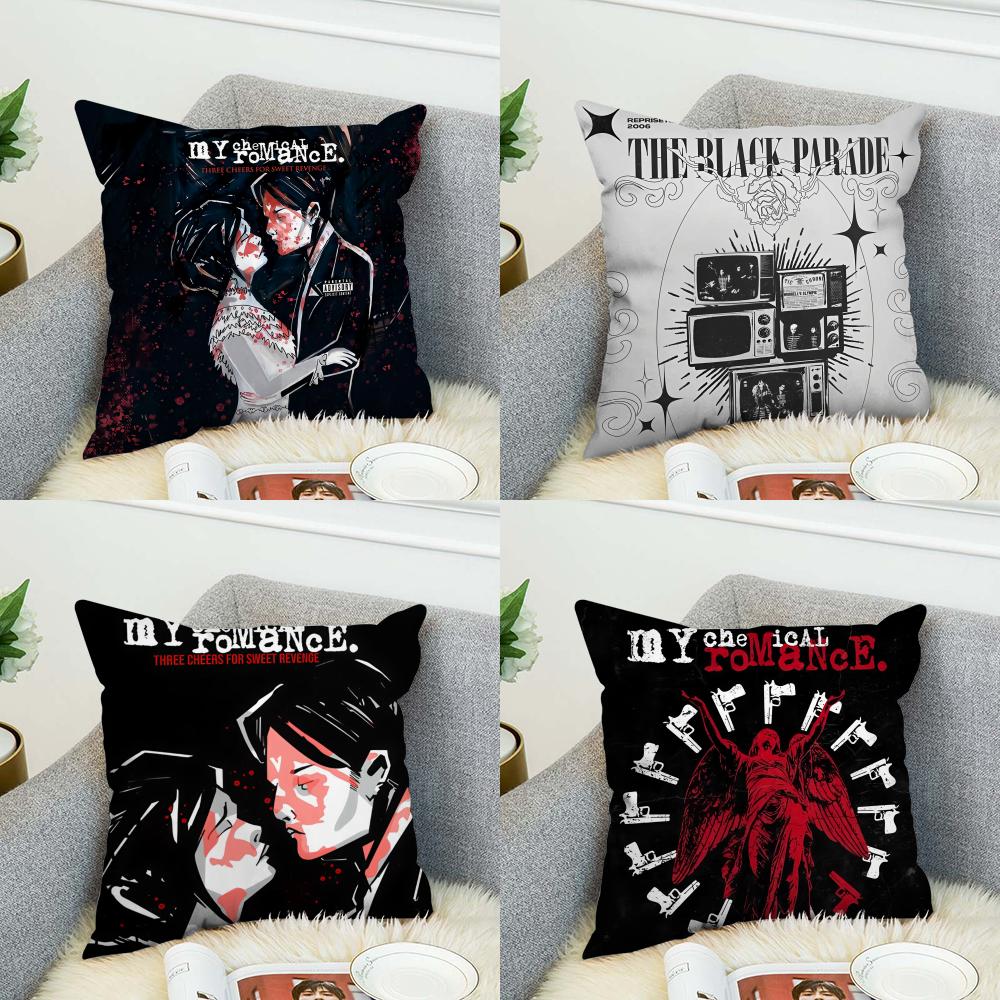 Band My Chemical Romance Pillow Case For Car Sofa Decorative Home Doublesided Print Plush Square Throw Pillow Cushion Cover