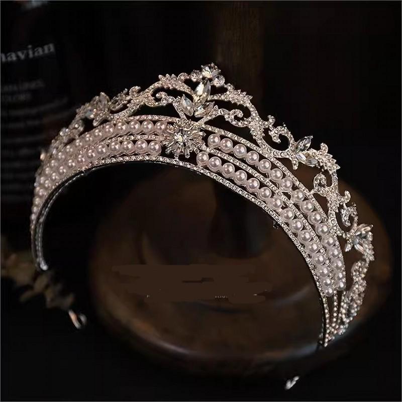 Luxury Diverse Silver Color Crystal Wedding Crown Bridal Headpiece Woman Baroque Rhinestone Tiaras Bride Diadem Hair Accessories