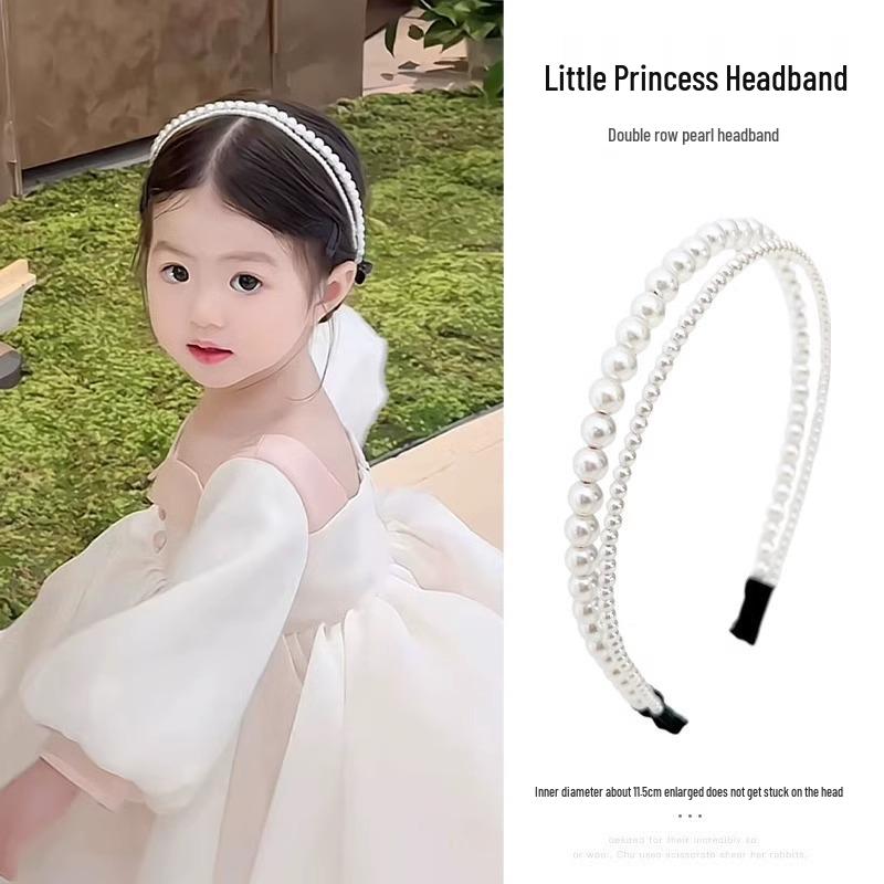 2025 Mori Style Fairy Pearl Headband with Wispy Bangs Hair Clips