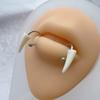 Fashionable Punk Fangs Lip Rings Resin Horseshoe Barbell Fashion Lip Clip Suitable for Statement at Parties and Event