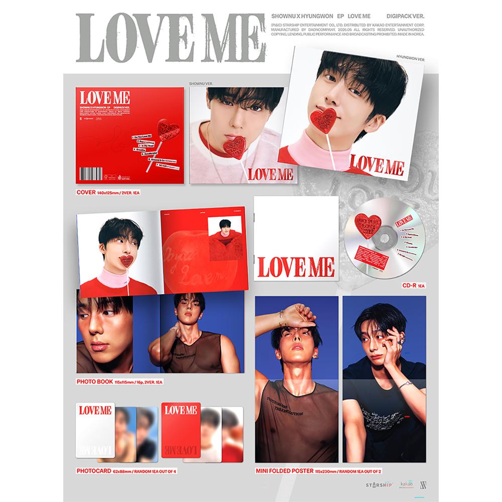 [Pre-order] SHOWNU X HYUNGWON - EP : LOVE ME (DIGIPACK Ver.)