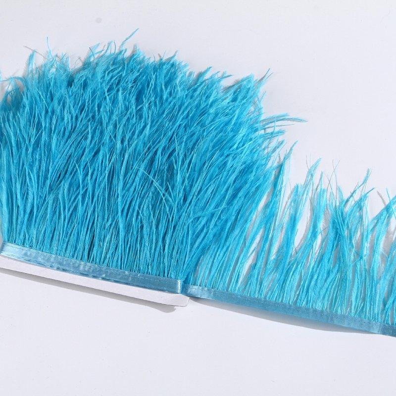 Ostrich Feather Trim 8-10cm 10-15cm 10Meters Fringe White for Clothes Ribbon Skirt Plumas Plume Decoration Wedding Party