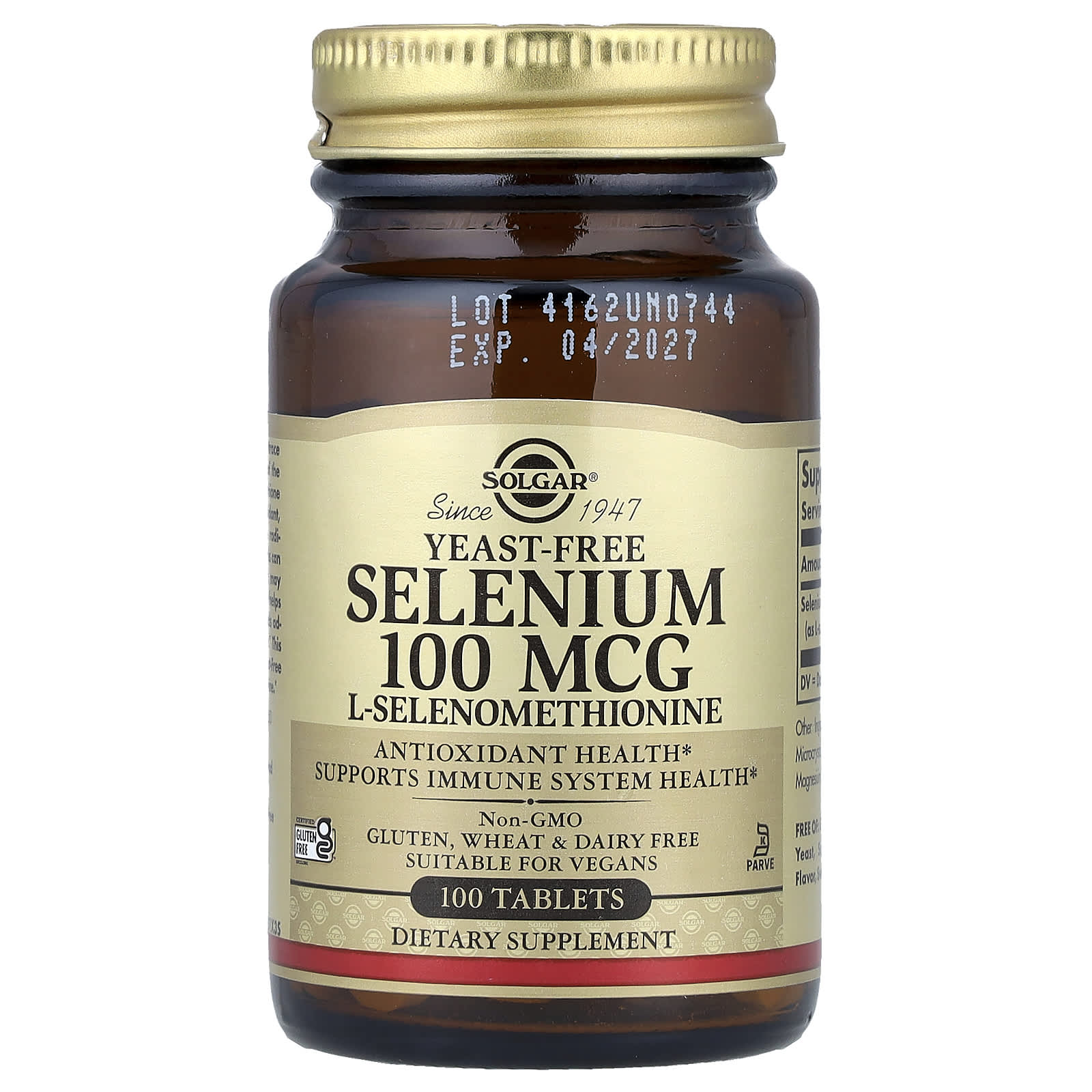 

Selenium, 100Mcg, 100 Tablets