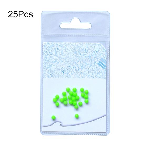 20/25Pcs Outdoor Fishing Fake Bait Easy Installation Luminous Beans Silicone Beads Fishing Lure Easy-to-Carry Fishing Gear