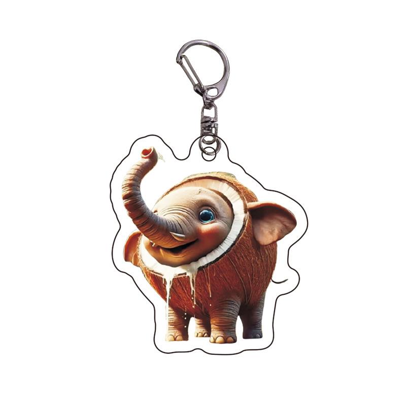 Playful Italian Brainrot Animals Keychains Acrylic Shark Keychain Meme Keyrings Fans Friends Gifts Phone Charms Backpack Pendants