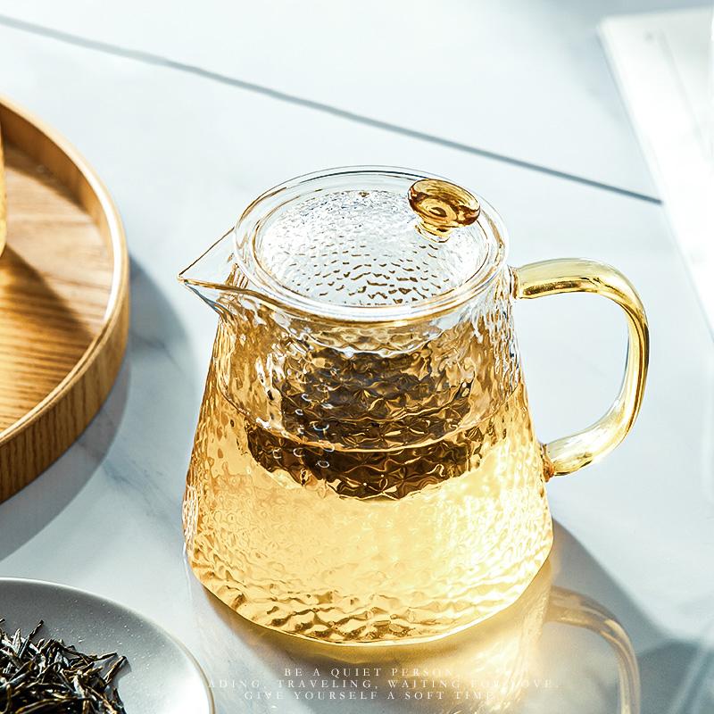 GIANXI Heat Resistant Glass Tea Pot Chinese Kung Fu Tea Puer Tea Kettle High Quality Convenient Glass Teapot