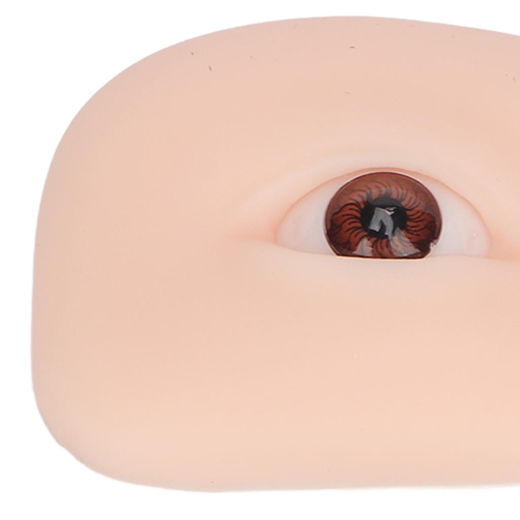 1 Pair Soft Silicone Eye Model Flexible 5D for Practicing Piercing Suture Makeup Tching Instructions