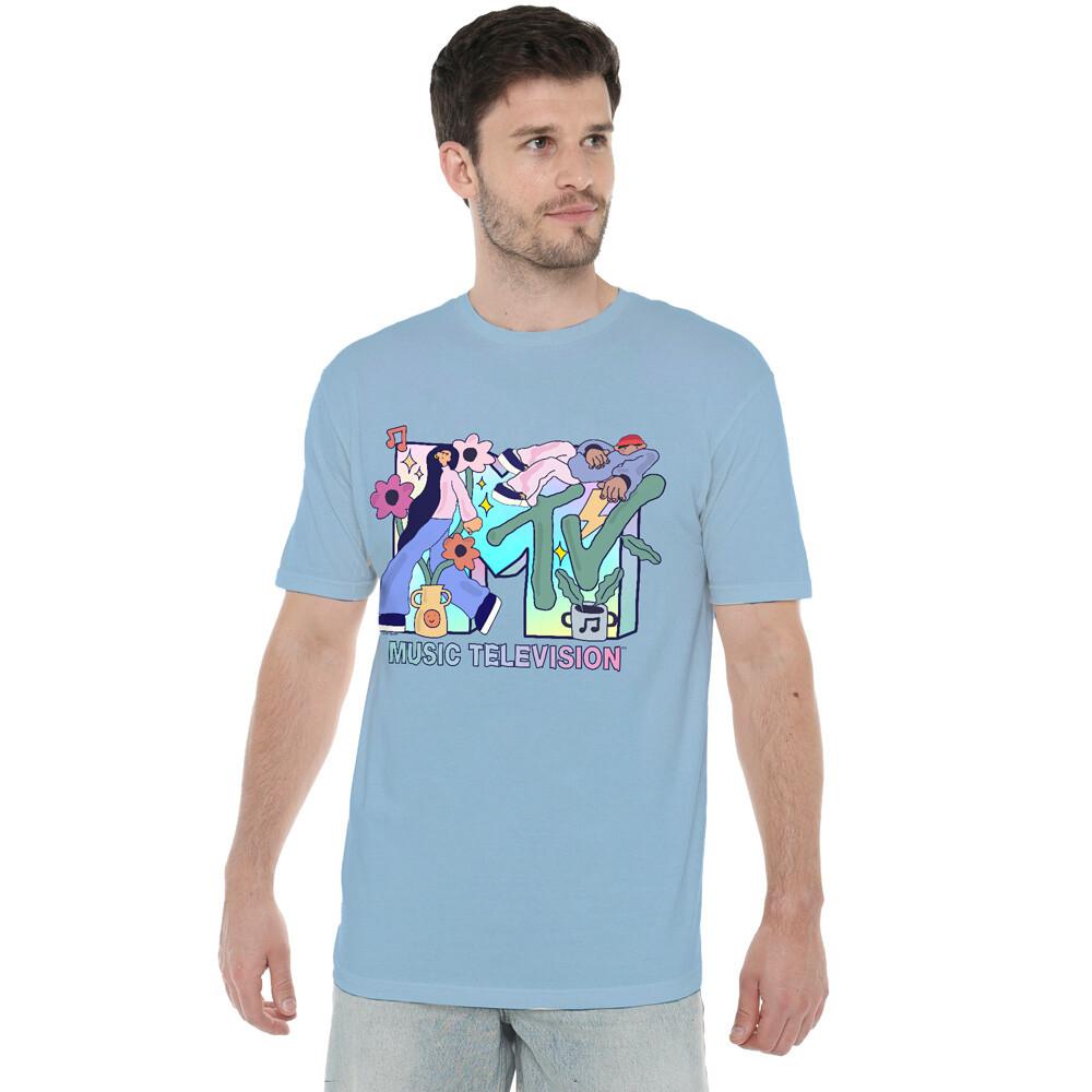 MTV Groovy Icons T-Shirt Light Blue XXL