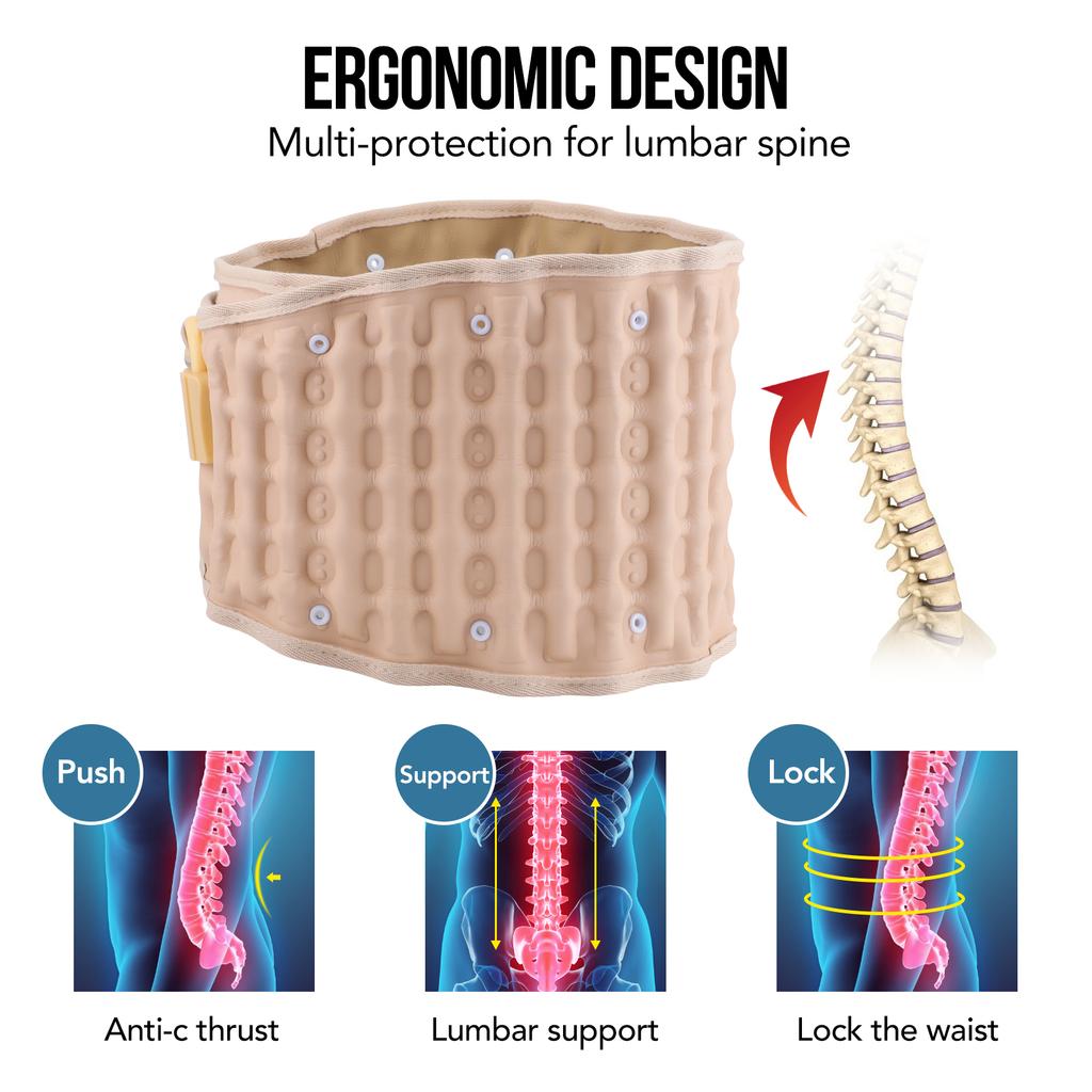 Spinal Air Traction Brace Decompression Back Belt Lumbar Support Belt for Men & Women Lower Back Back Posture Correction Strap