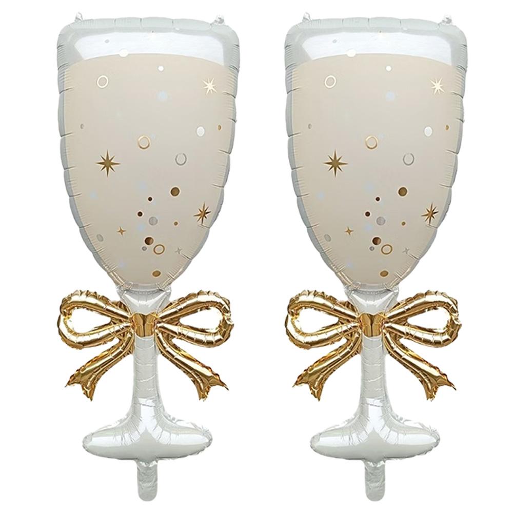 3 Ins-Style Champagne Glasses, 2 Ins-Style Champagne Glasses, 4 Ins-Style Champagne Glasses, Aluminum Foil Balloon Wine Glasses, Sui Other