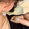 French Elegant Pearl Stud Earrings for Women - Simple, Versatile, Retro-Chic Design