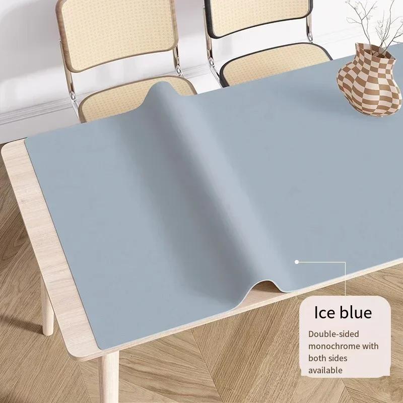 Waterproof PVC Leather Tablecloth Anti-Slip Table Protector Desk Pad Keyboard Mouse Mat Large Table Cover for Home Office Gaming