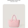 Autumn and Winter New Japanese and Korean Niche Ins Lightweight Nylon Cotton Filled Handbag for Women, Simple and Casual Large Capacity Tote Bag