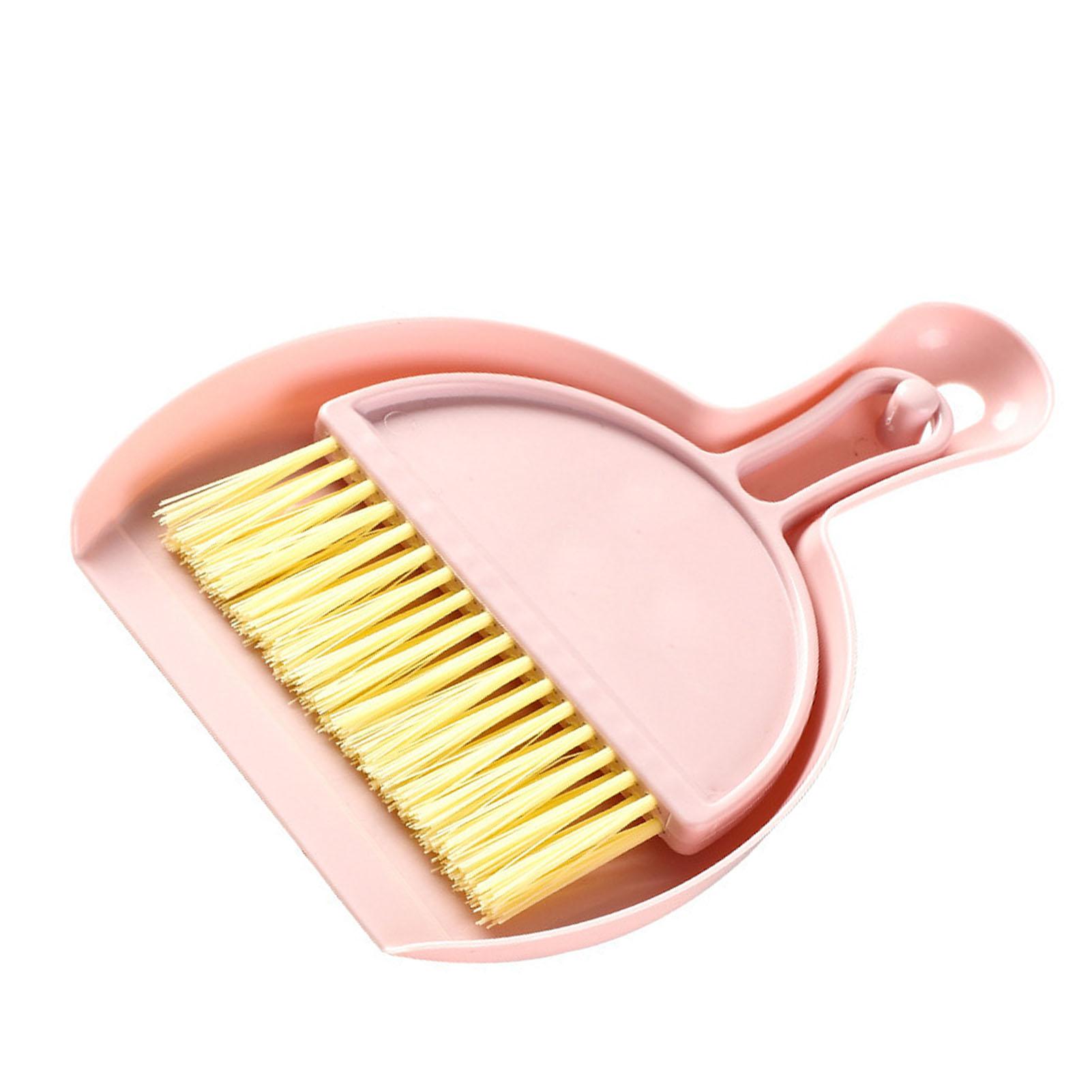 Dustpan Brush Set Compact Multifunctional Table Cleaner Small Broom Dust Pan for Keyboard Cleaning