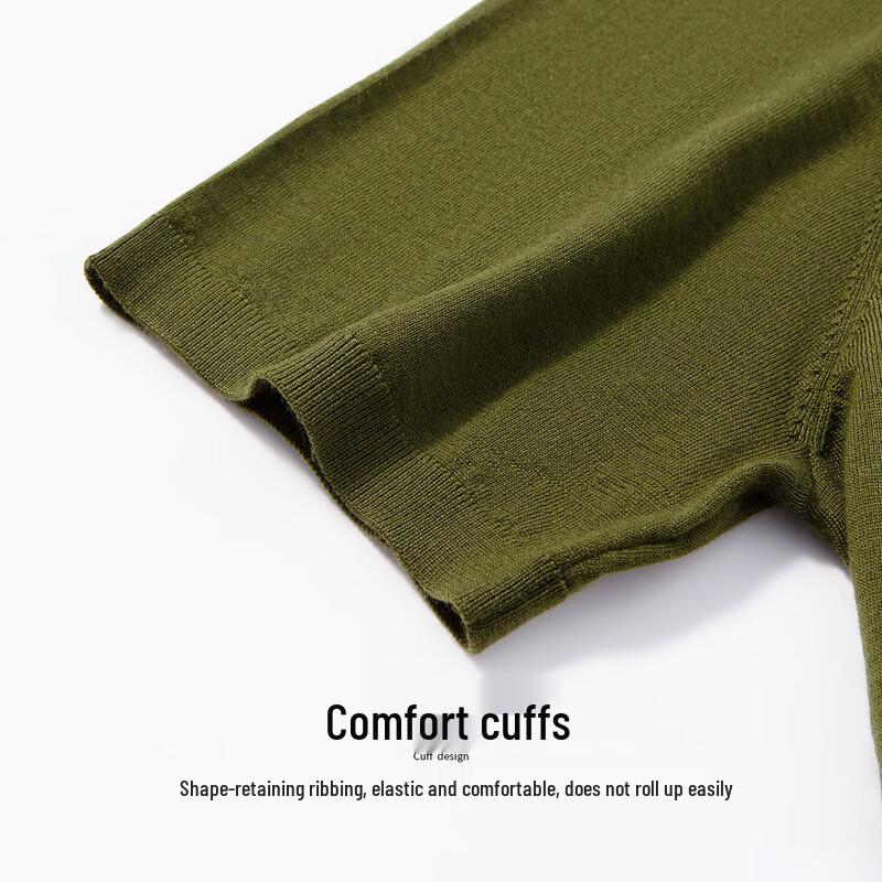 Hodo Machine Washable 100% Wool Short-Sleeve Sweater