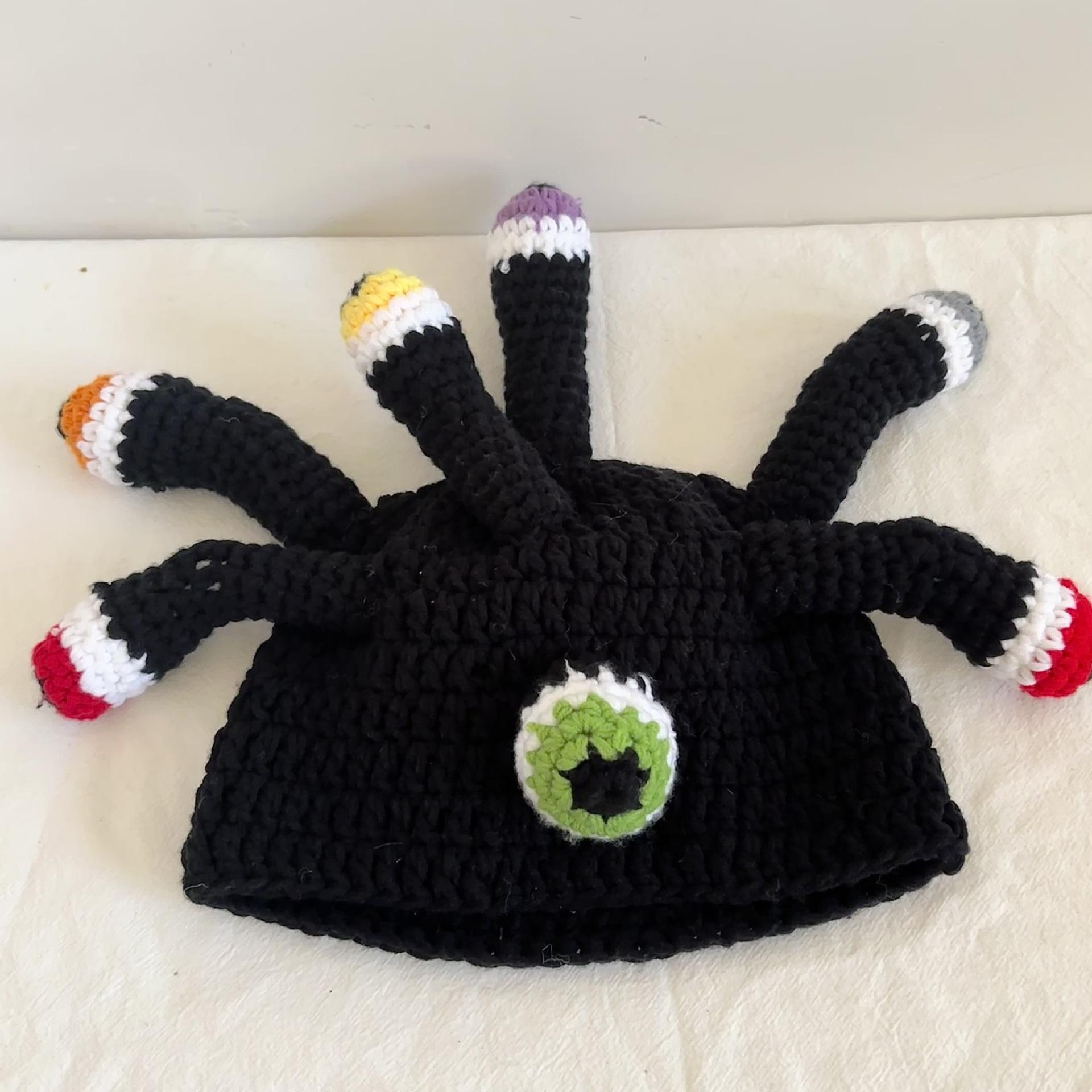

JYL TS DIY Octopus Beanie Women Autumn Winter Cute Funny Knit Hat Acrylic 1222Mao12732 білий