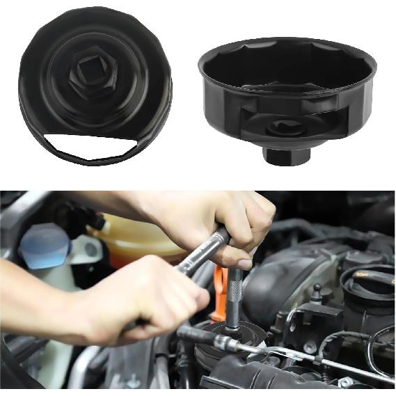 OFBAND 76mm Motorcycle Oil Filter Wrench,Heavy Duty 14 Slots Oil Filter Removal Tool with 3/8" Drive,Professional Installation & Removal Oil Filter