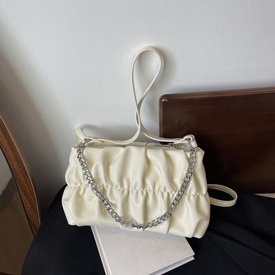 Unterarmtasche Damen neue Mode Nischendesign Kette Schulter Umhängetasche hochwertig Damen Plissee-Tasche