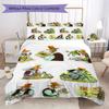 Pettson and Findus Pattern Bedding Uilt Set Uilt Cover Pillowcase Home Decoration Birthday Gift (1 * Duvet Cover + 2 * Pillowcase Without Core)108