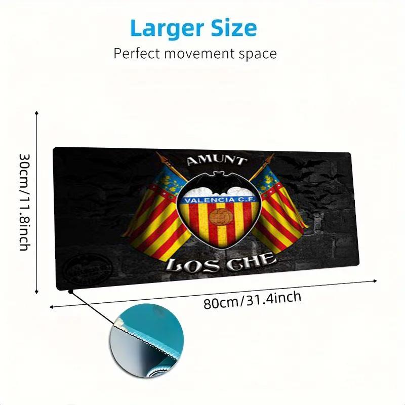 Valencia CF Logo Color Mouse Pad Large Gaming Table Cushion Non-slip Laptop Tablet Big Mousepad XXL Mat Mini PC Playmat With Lock edge