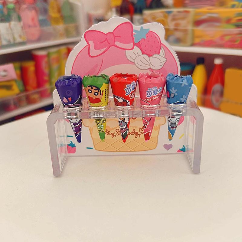 6 szt./zestaw Akcesoria Miniaturowe do Domku dla Lalek Mini Lody Symulacja Słodki Wafel Model Jedzenia Do Dekoracji Domku dla Lalek