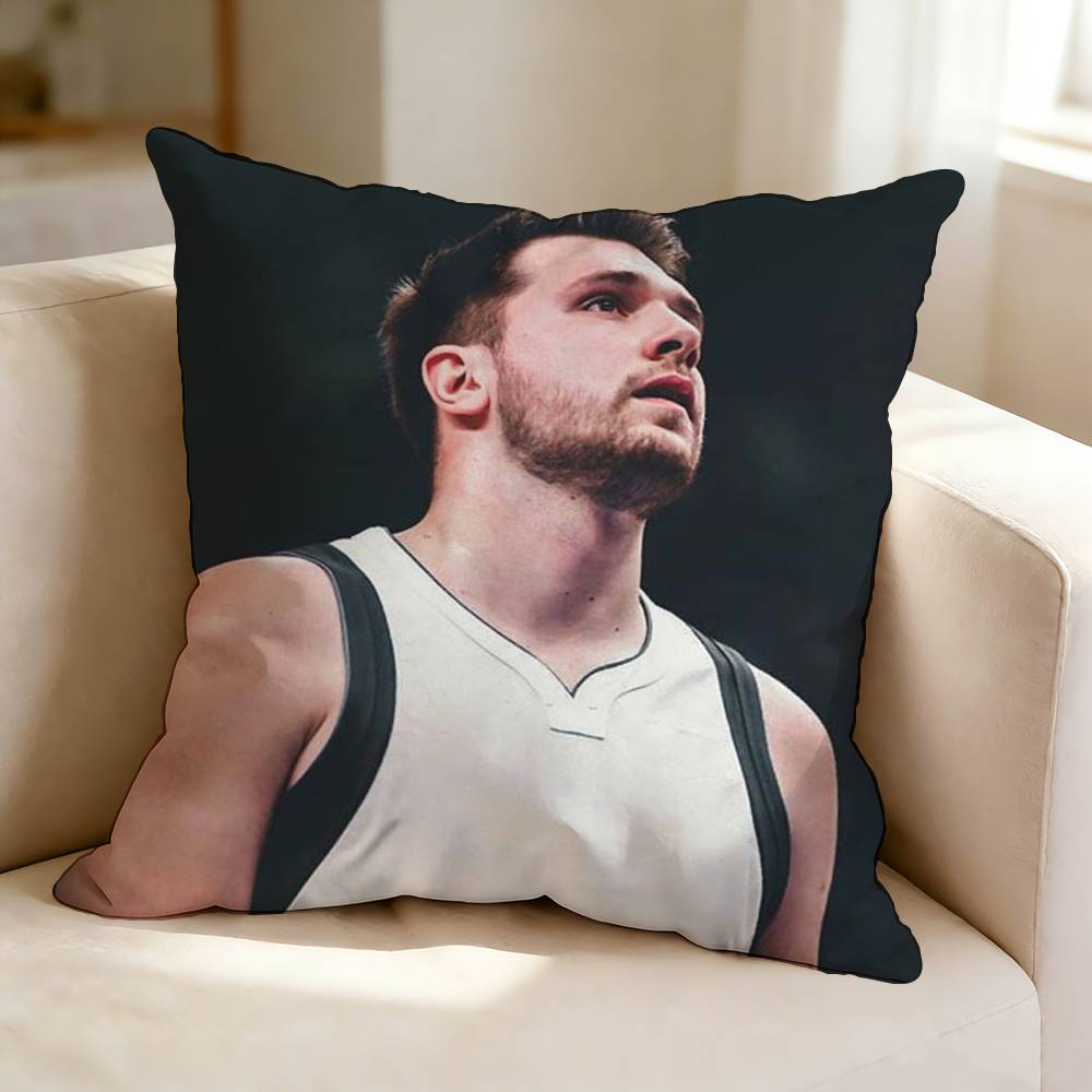 Basketball star LLuka Doncic  Square DoubleSided printed Pillow Case Bedroom Bedside Pillow Sofa Cushion Cover